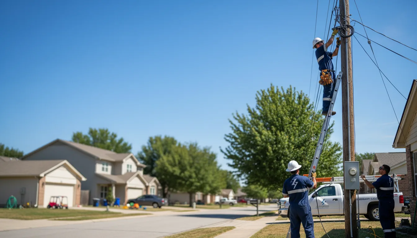 Residential electrician providing installation services in Kechi, KS